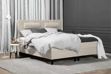 Lucky Komplett Sängpaket 180x200 Skum Slät Sänggavel - Beige - Products - Möbler - Säng - Kontinentalsäng