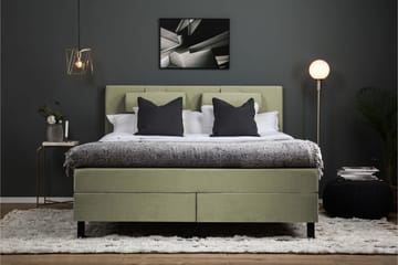Lucky Komplett Sängpaket 180x200 Skum Slät Sänggavel - Grön - Products - Möbler - Säng - Kontinentalsäng