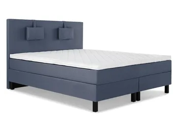 Lucky Komplett Sängpaket 180x200 Skum Sl ät Sänggavel - Nackkudde Liten Mörkblå - Products - Möbler - Säng - Kontinentalsäng