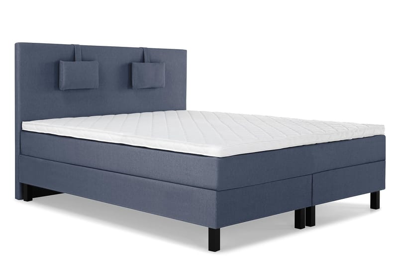 Lucky Komplett Sängpaket 180x200 Skum Slät Sänggavel - Nackkudde Liten Mörkblå - Products - Möbler - Säng - Kontinentalsäng