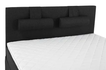 Lucky Komplett Sängpaket 180x200 Skum Slät Sänggavel - Nackkudde Stor Svart/Grå/PU - Products - Möbler - Säng - Kontinentalsäng