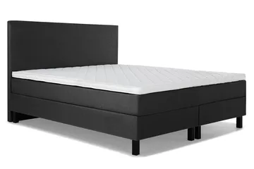 Lucky Komplett Sängpaket 180x200 Skum Slät - Svart/Grå - Products - Möbler - Säng - Kontinentalsäng