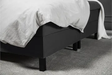 Lucky Komplett Sängpaket 180x200 Skum Slät - Svart/Grå - Products - Möbler - Säng - Kontinentalsäng