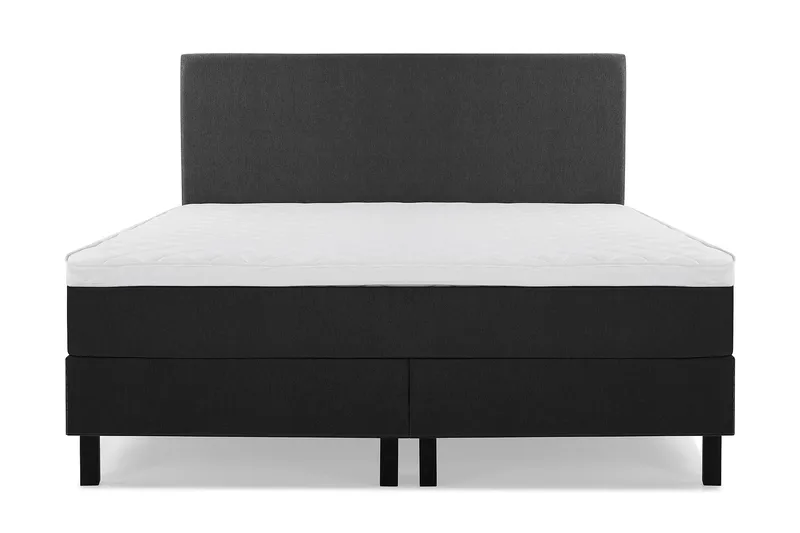 Lucky Komplett Sängpaket 180x200 Skum Slät - Svart/Grå - Products - Möbler - Säng - Kontinentalsäng