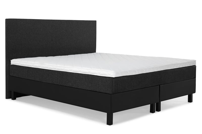 Lucky Komplett Sängpaket 180x200 Skum Slät - Svart/Grå/PU - Products - Möbler - Säng - Kontinentalsäng