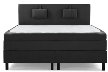 Lucky Komplett Sängpaket 180x200 Polyeter Sl ät - Nackkudde Liten Svart/Grå - Products - Möbler - Säng - Kontinentalsäng