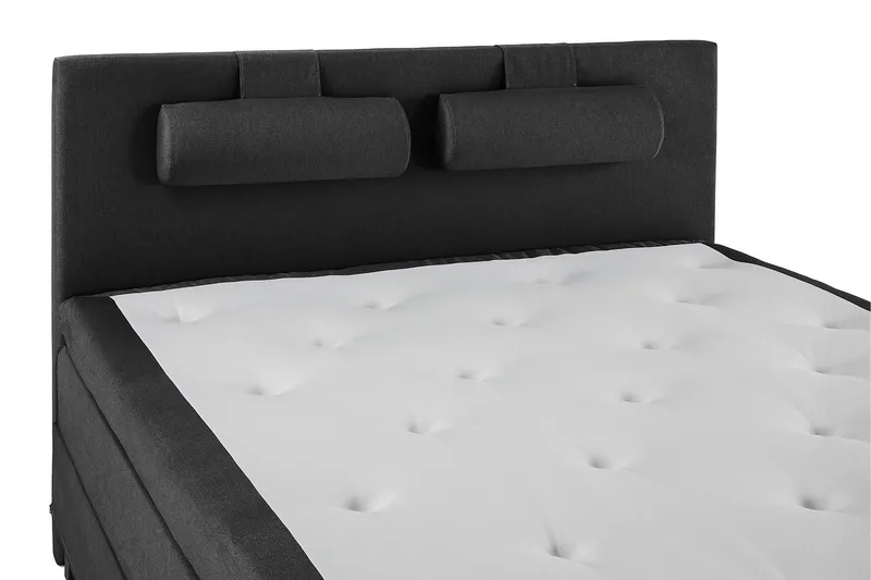 Lucky Komplett Sängpaket 180x200 Polyeter Slät - Nackkudde Stor Svart/Grå - Products - Möbler - Säng - Kontinentalsäng