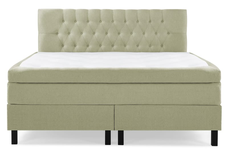 Lucky Komplett Sängpaket 180x200 Polyeter Diamant Sänggavel - Grön - Products - Möbler - Säng - Kontinentalsäng