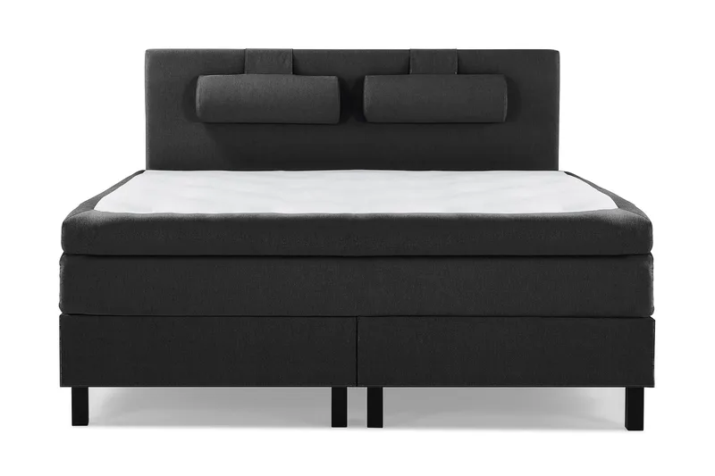 Lucky Komplett Sängpaket 180x200 Polyeter Slät - Nackkudde Stor Svart/Grå - Products - Möbler - Säng - Kontinentalsäng