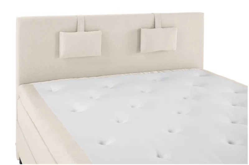 Lucky Komplett Sängpaket 180x200 Polyeter Slät Sänggavel - Nackkudde Liten Beige - Products - Möbler - Säng - Kontinentalsäng