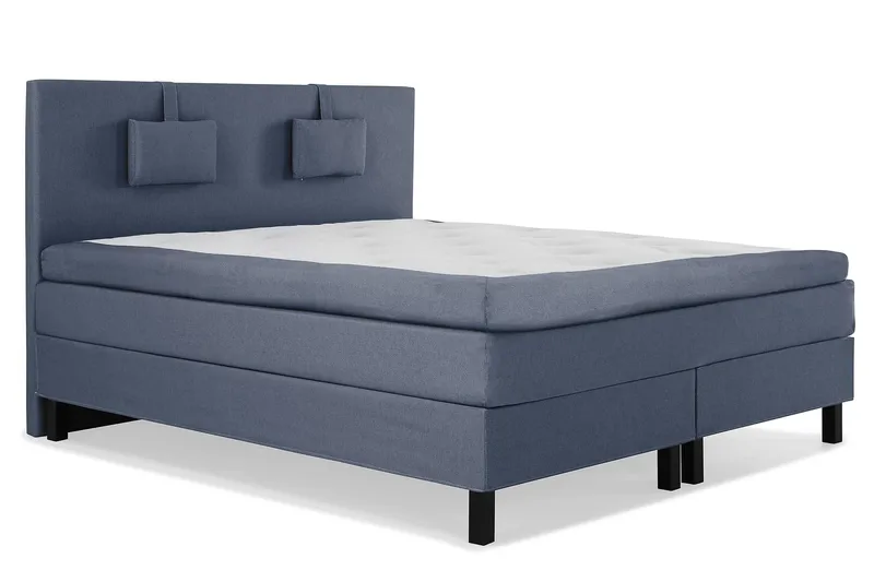 Lucky Komplett Sängpaket 180x200 Polyeter Slät Sänggavel - Nackkudde Liten Mörkblå - Products - Möbler - Säng - Kontinentalsäng