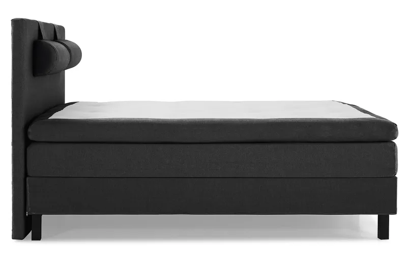 Lucky Komplett Sängpaket 180x200 Polyeter Slät - Nackkudde Stor Svart/Grå - Products - Möbler - Säng - Kontinentalsäng