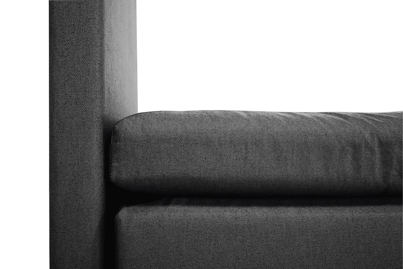 Lucky Komplett Sängpaket 180x200 Polyeter Slät - Nackkudde Liten Svart/Grå - Products - Möbler - Säng - Kontinentalsäng