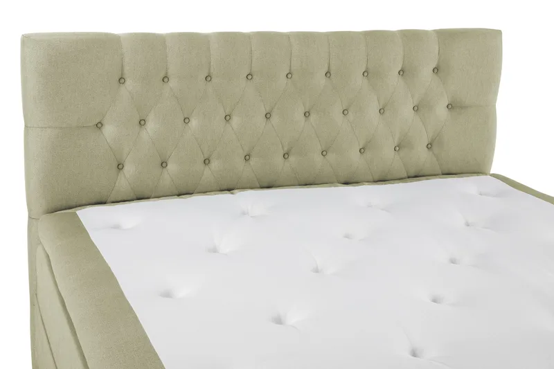 Lucky Komplett Sängpaket 180x200 Polyeter Diamant Sänggavel - Grön - Products - Möbler - Säng - Kontinentalsäng