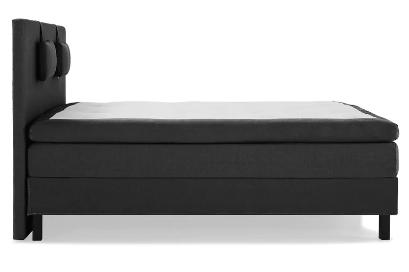 Lucky Komplett Sängpaket 180x200 Polyeter Slät - Nackkudde Liten Svart/Grå - Products - Möbler - Säng - Kontinentalsäng