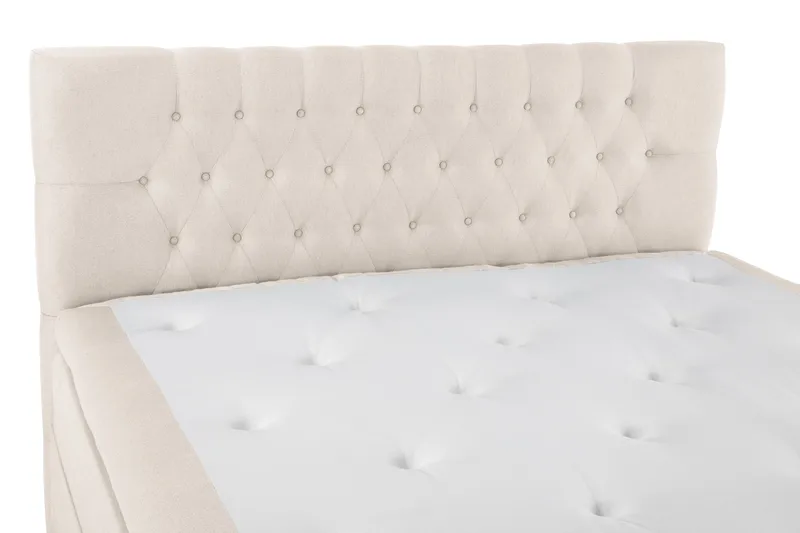 Lucky Komplett Sängpaket 180x200 Polyeter Diamant Sänggavel - Beige - Products - Möbler - Säng - Kontinentalsäng