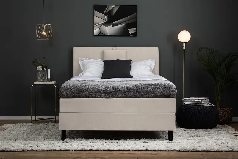 Lucky Kontinentalsäng 120x200 cm - Beige - Products - Möbler - Säng - Enkelsäng