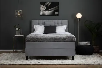 Lucky Kontinentalsäng 120x200Skum - Mellangrå - Products - Möbler - Säng - Enkelsäng