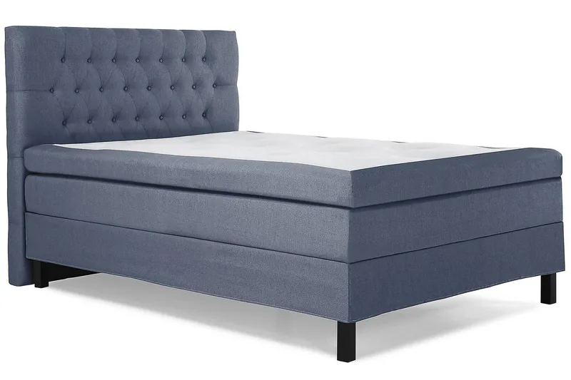 Lucky Kontinentalsäng 140x200Polyeter - Mörkblå - Products - Möbler - Säng - Kontinentalsäng