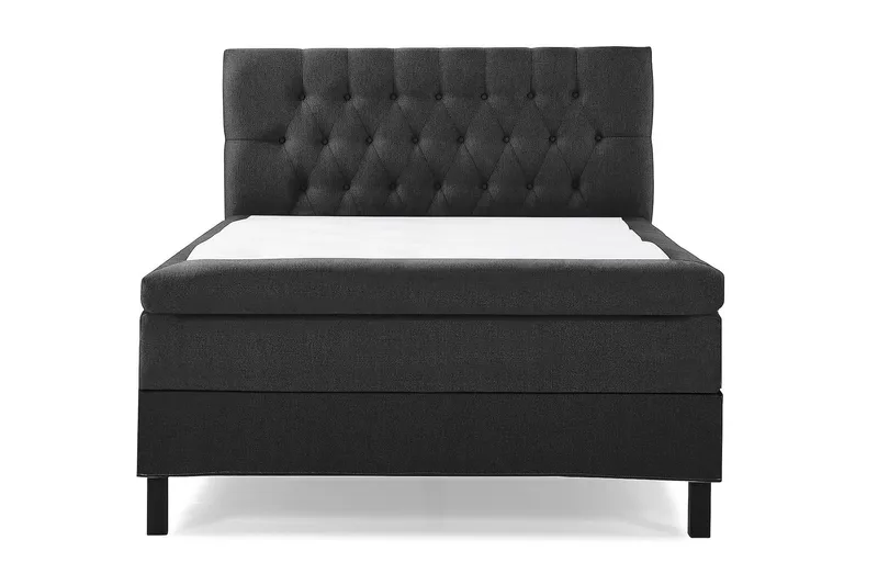Lucky Kontinentalsäng 140x200Polyeter - Svart/Grå - Products - Möbler - Säng - Kontinentalsäng