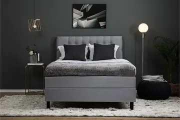 Lucky Kontinentalsäng 140x200Skum - Mellangrå - Products - Möbler - Säng - Kontinentalsäng