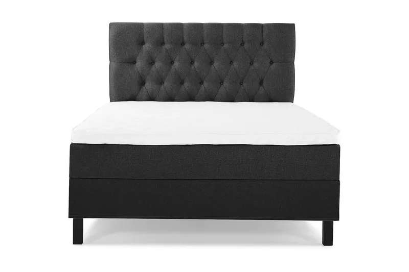 Lucky Kontinentalsäng 140x200Skum - Svart/Grå - Products - Möbler - Säng - Kontinentalsäng