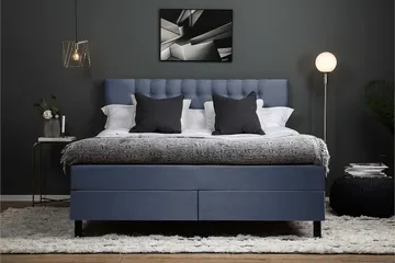 Lucky Kontinentalsäng 160x200Latexmadrass - Mörkblå - Products - Möbler - Säng - Kontinentalsäng