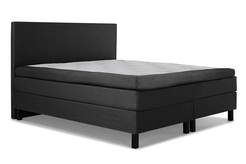 Lucky Kontinentalsäng 160x200Memorymadrass cm - Svart/Grå - Products - Möbler - Säng - Kontinentalsäng