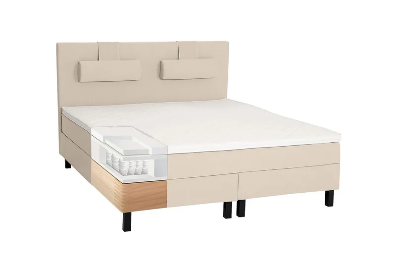 Lucky Kontinentalsäng 180x200 cm - Beige - Products - Möbler - Säng - Kontinentalsäng