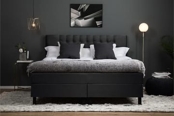 Lucky Kontinentalsäng 180x200Polyeter - Svart/Grå - Products - Möbler - Säng - Kontinentalsäng