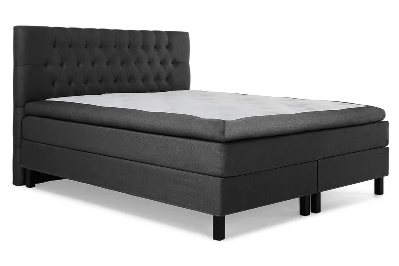 Lucky Kontinentalsäng 180x200Polyeter - Svart/Grå - Products - Möbler - Säng - Kontinentalsäng