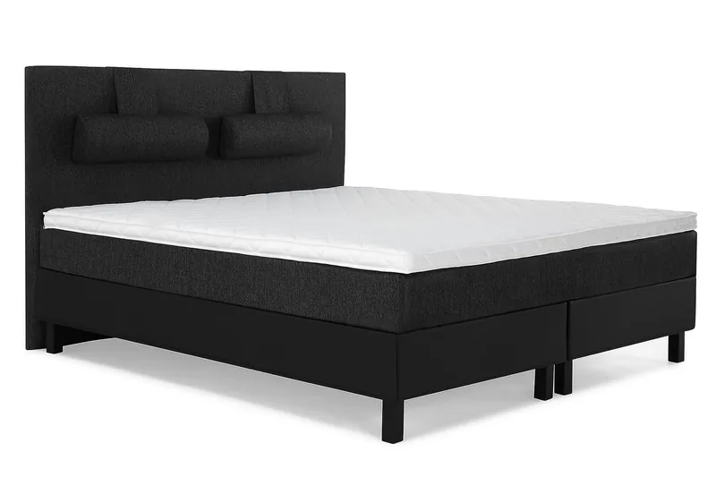 Lucky Kontinentalsäng 180x200Skum - Svart/Grå/PU - Products - Möbler - Säng - Kontinentalsäng