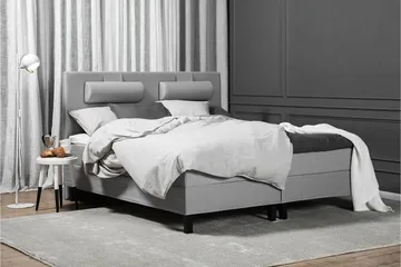 Lucky Sängpaket 150x200 SkumSlät Sänggavel - Grå - Products - Möbler - Säng - Kontinentalsäng