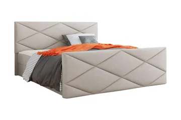 Milano Kontinentalsäng 180x200 cm med Sänggavel  Beige - Beige - Products - Möbler - Säng - Säng med förvaring