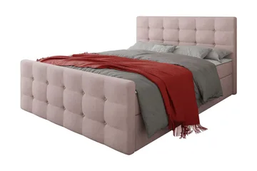 Milano Kontinentalsäng 180x200 cm med Sänggavel - Rosa - Products - Möbler - Säng - Säng med förvaring