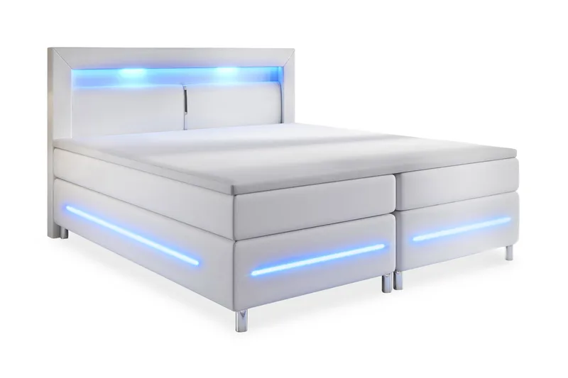 Modena Lyx Sängpaket 140x200 LED-belysning - Vit - Products - Möbler - Säng - Kontinentalsäng