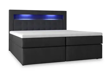 Modena Sängpaket 180x200 medFörvaring LED-belysning - Svart - Products - Möbler - Säng - Säng med förvaring