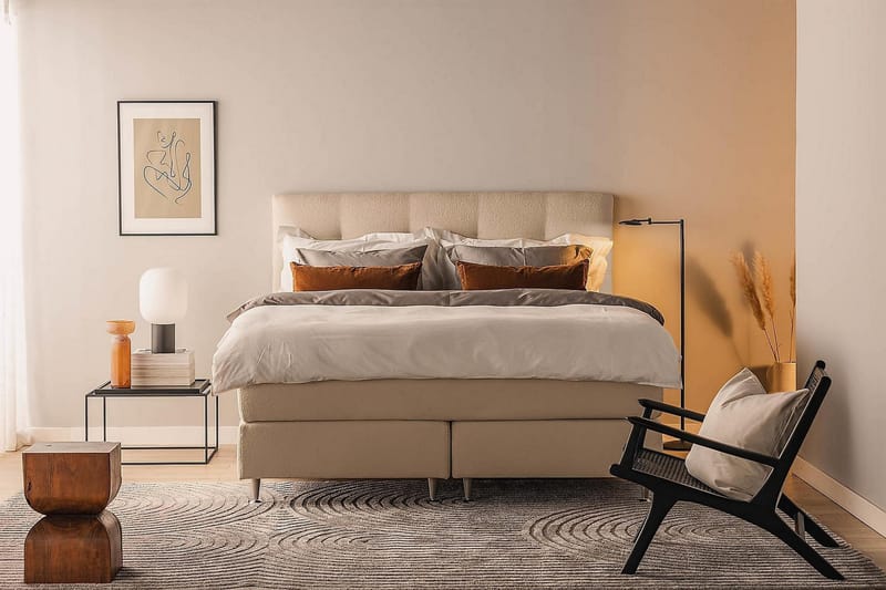 Oslo Lyx Kontinentalsäng 180x200 cm - Beige - Products - Möbler - Säng - Kontinentalsäng