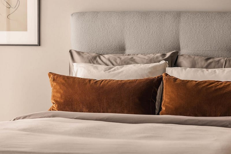 Oslo Lyx Kontinentalsäng Boucle 120x200 - Grå - Products - Möbler - Säng - Kontinentalsäng