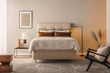 Oslo Lyx Kontinentalsäng Boucle 140x200 - Beige - Products - Möbler - Säng - Kontinentalsäng