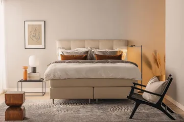 Oslo Lyx Kontinentalsäng Boucle 180x200 - Beige - Products - Möbler - Säng - Kontinentalsäng