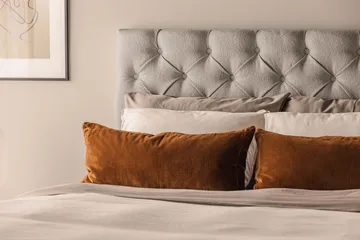 Oslo Lyx Sängpaket Boucle 120x200 Djuphäftad gavel - Grå - Products - Möbler - Säng - Kontinentalsäng