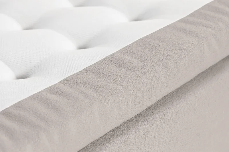 Oslo Lyx Sängpaket Boucle 120x200 Djuphäftad gavel - Grå - Products - Möbler - Säng - Kontinentalsäng