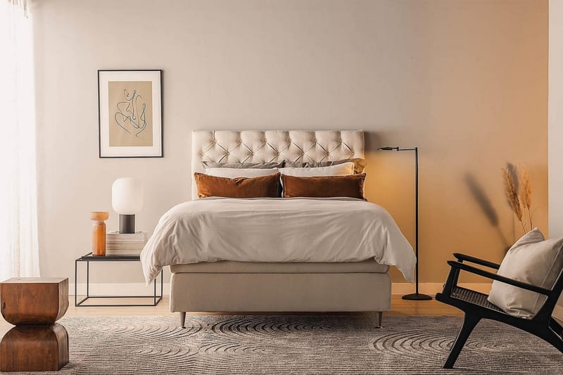 Oslo Lyx Sängpaket Kontinentalsäng 120x200 cm - Ljusbeige - Products - Möbler - Säng - Kontinentalsäng