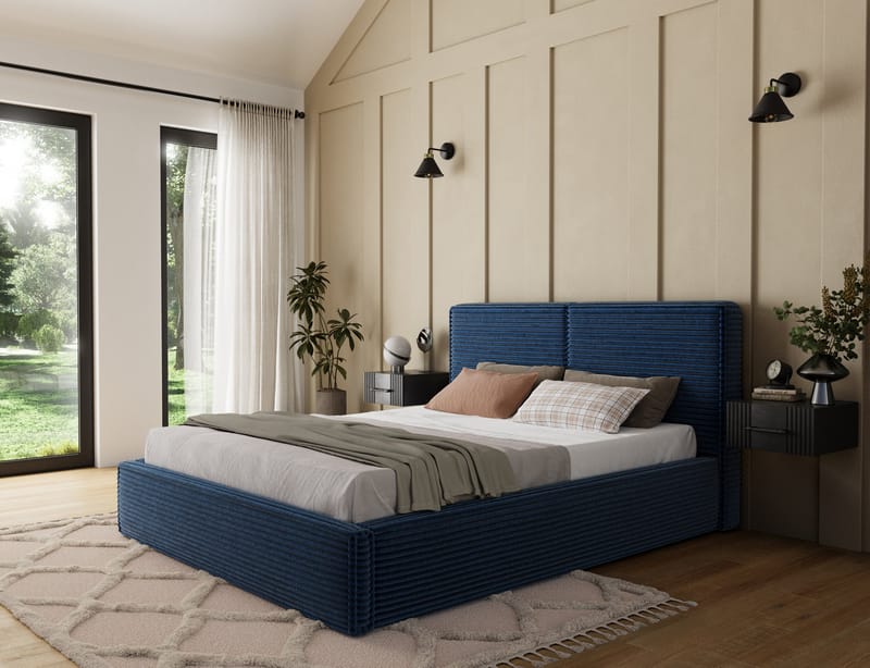 Pesillo Sängram med förvaring 160x200 cm - svart - Products - Möbler - Säng - Säng med förvaring