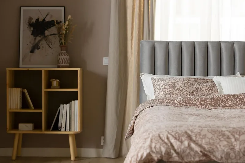 Princess Kontinentalsäng 140x200 cm - Ljusgrå/Sammet - Products - Möbler - Säng - Kontinentalsäng