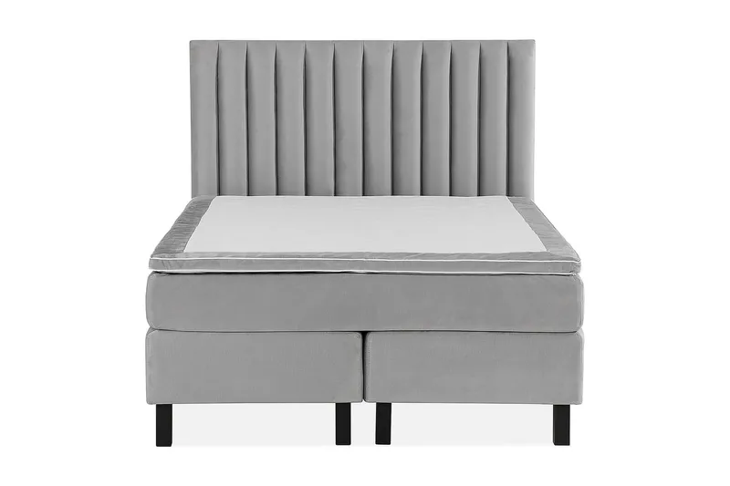 Princess Kontinentalsäng 140x200 cm - Ljusgrå/Sammet - Products - Möbler - Säng - Kontinentalsäng