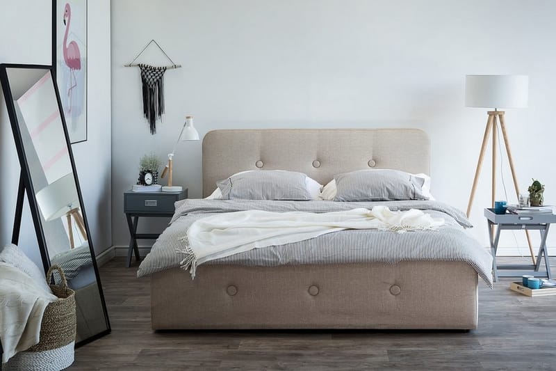 Rennes Dubbelsäng 140|200 cm - Beige - Products - Möbler - Säng - Sängram & sängstomme