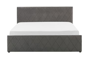 Rochefort Förvaringssäng 140x200 cm - Sammet/Grå - Products - Möbler - Säng - Säng med förvaring