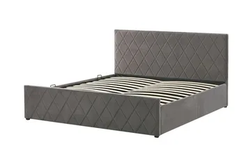 Rochefort Förvaringssäng 140x200 cm - Sammet/Grå - Products - Möbler - Säng - Säng med förvaring